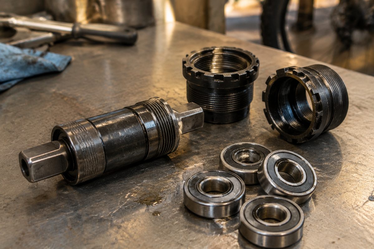 Threaded and square-taper bottom brackets with sealed bearings